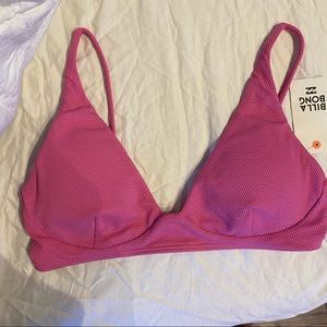 NWT billabong pink swim top size L